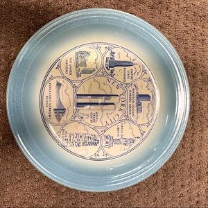 Vintage New York skyline plate